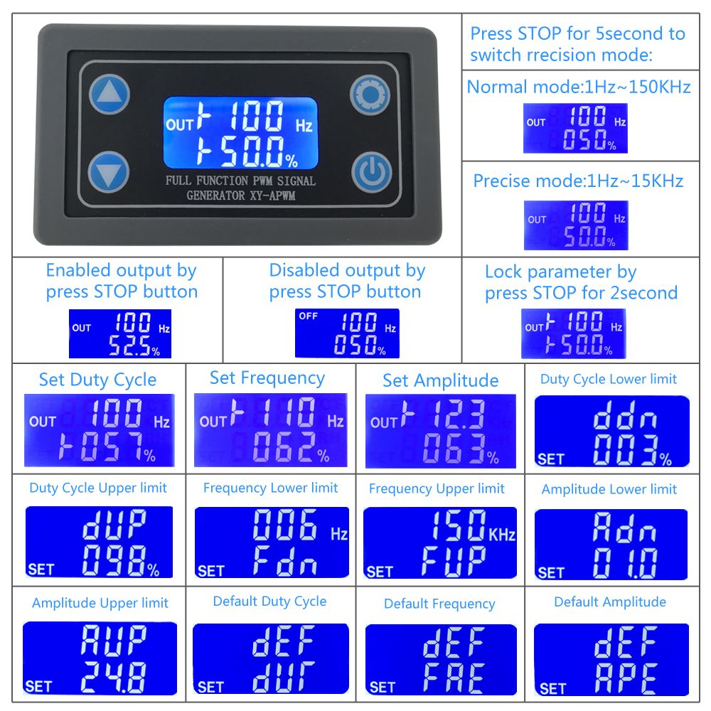 XY-APWM-1-Channel-1Hz-150KHz-Signal-Generator-Square-Wave-Generator-with-Case-LCD-PWM-Frequency-Duty-1591856