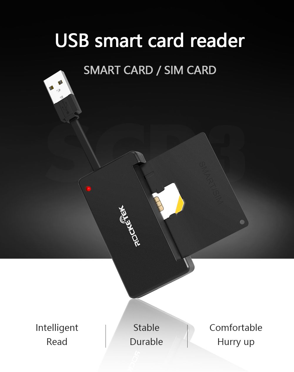 Flat-VersionRocketek-USB-20-Smart-Card-Reader-Memory-for-CAC-ID-Bank-EMV-Electronic-DNIE-Dni-SIM-Clo-1700378