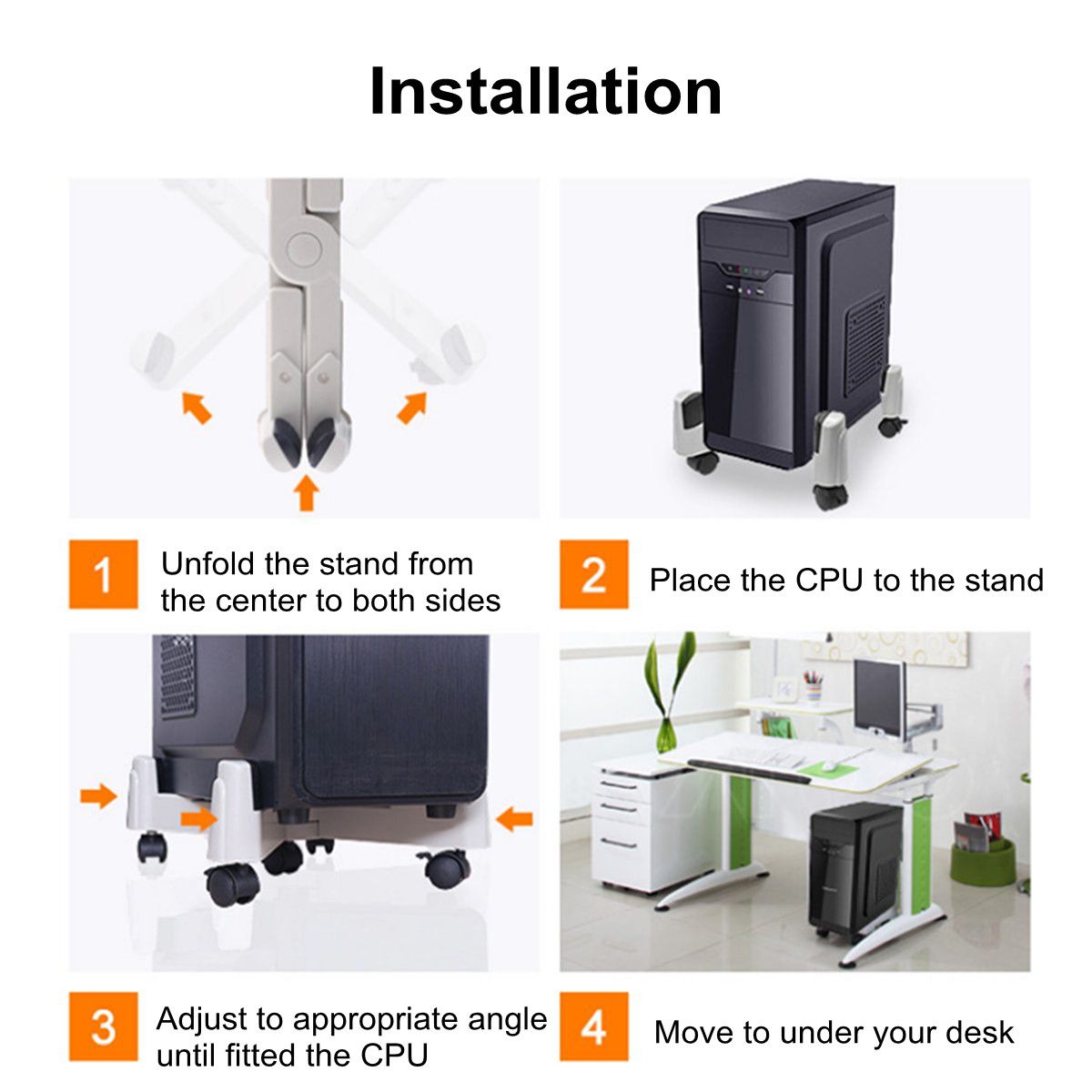 X-shape-PC-Computer-CPU-Stand-Tower-Holder-Computer-Case-Stand-with-Swivel-Mobile-CastorsWheels-Adju-1636460