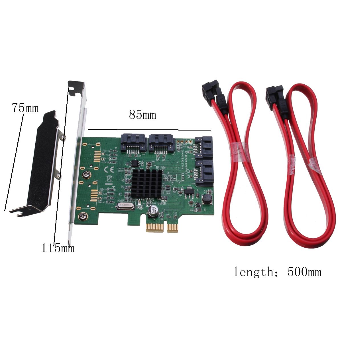 4-Port-PCI-Express-X1-SATA-30-6Gbs-Expansion-Adapter-Card-Chipset-For-Marvell-1213513