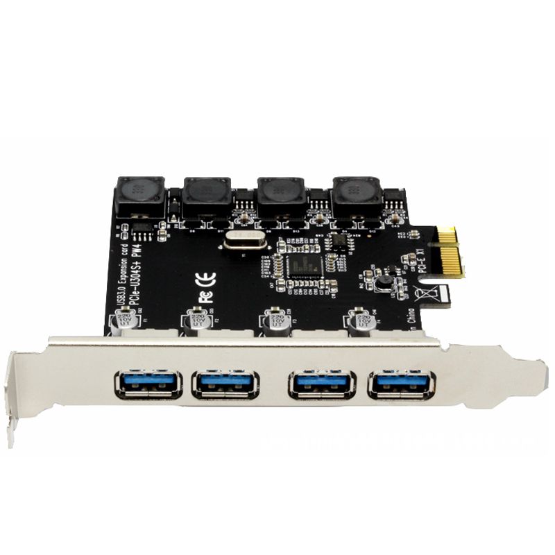 SSU-N04SPW4-PCI-E-To-USB-30-Expansion-Card-Four-Port-For-Desktop-Computer-1546063