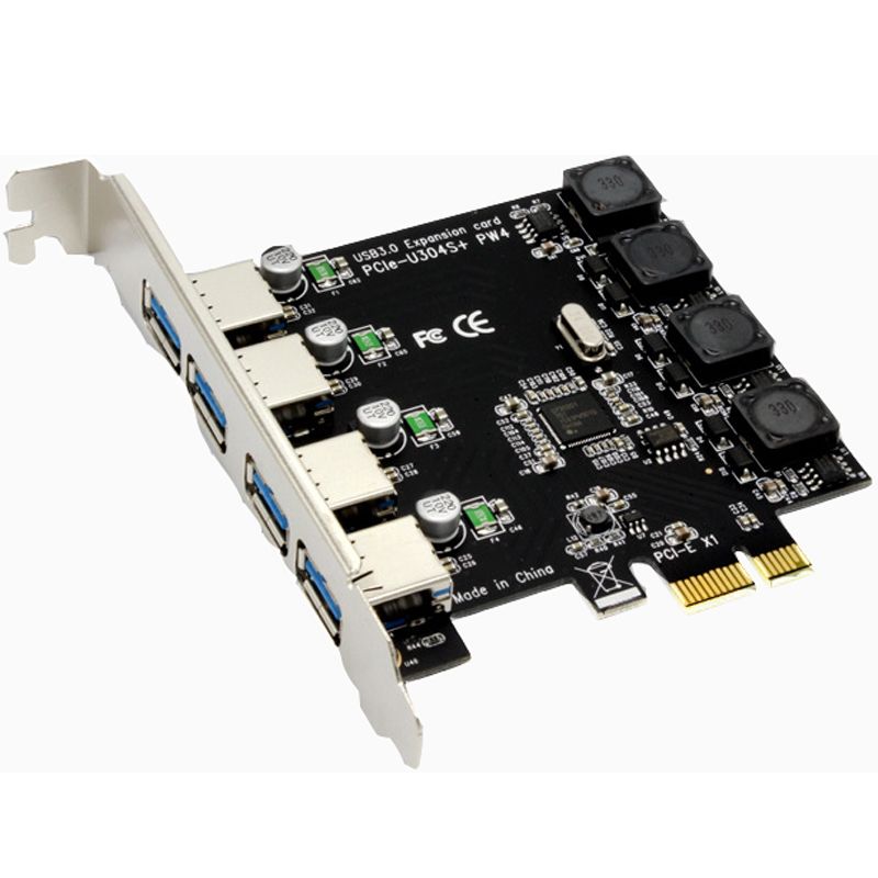 SSU-N04SPW4-PCI-E-To-USB-30-Expansion-Card-Four-Port-For-Desktop-Computer-1546063