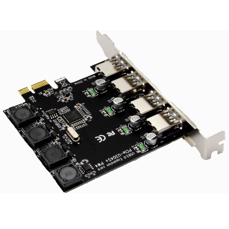 SSU-N04SPW4-PCI-E-To-USB-30-Expansion-Card-Four-Port-For-Desktop-Computer-1546063