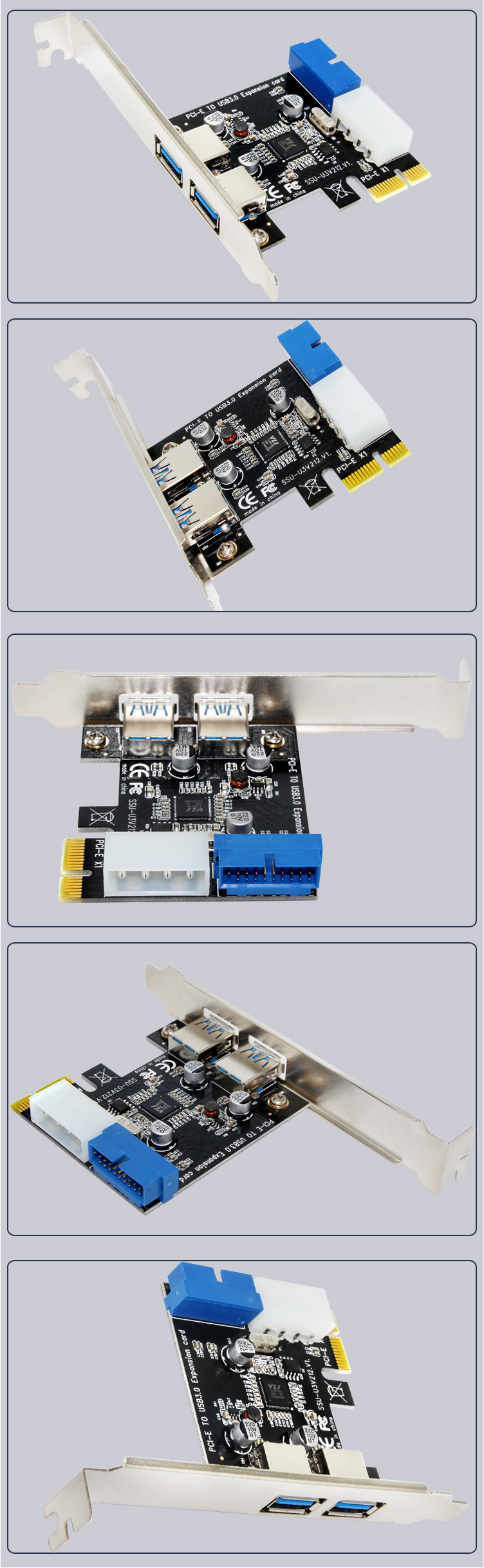SSU-V212-PCI-E-to-USB-30-Desktop-Computer-Expansion-Card-With-Front-20-Pin-Interface-1534916