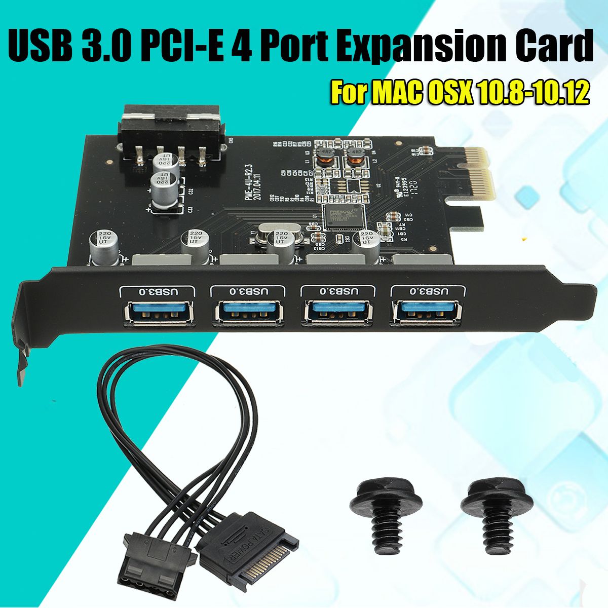 Super-Speed-PCI-E-4-Port-USB-30-Expansion-Card-For-MAC-OSX-108-1012-1343556