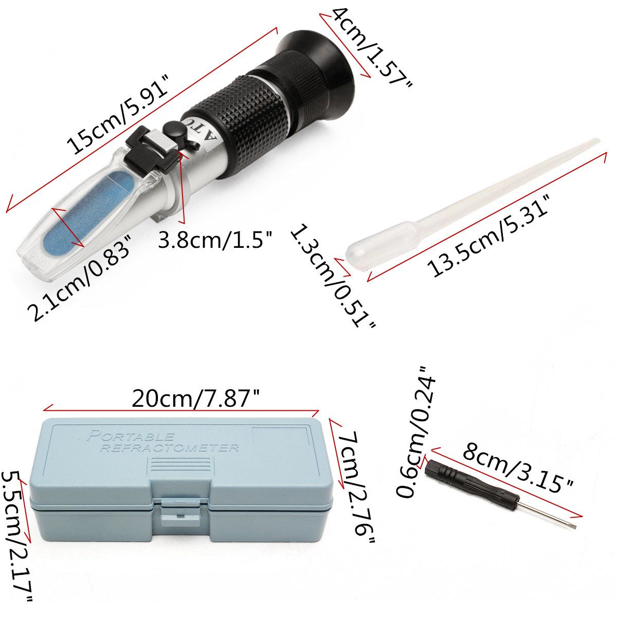 58-90-Portable-Baume-Honey-Sugar-Brix-Refractometer-Hand-Held-Tester-Hard-Case-1059559