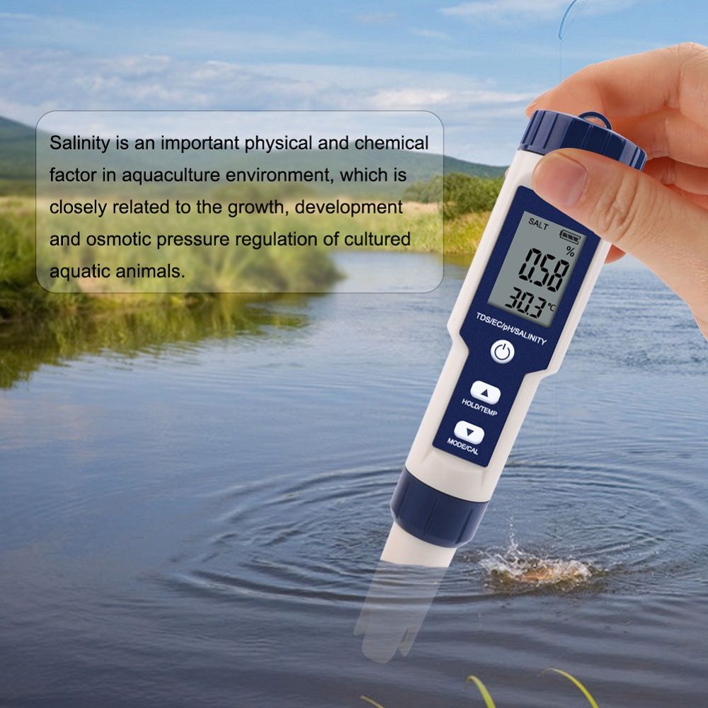 EZ-9909A-5-in-1-TDSECPHSalinityTemperature-Meter-Digital-Water-Quality-Monitor-Tester-for-Pools-Drin-1722754