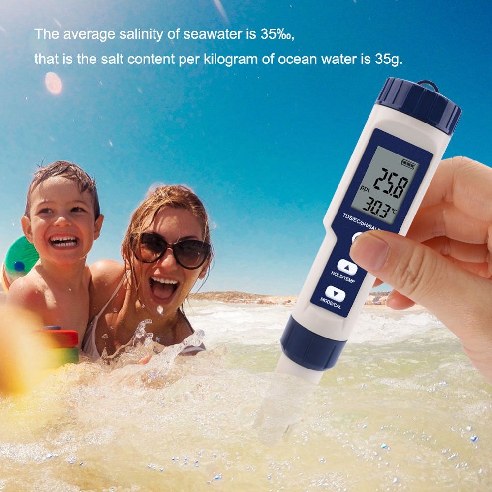 EZ-9909A-5-in-1-TDSECPHSalinityTemperature-Meter-Digital-Water-Quality-Monitor-Tester-for-Pools-Drin-1722754