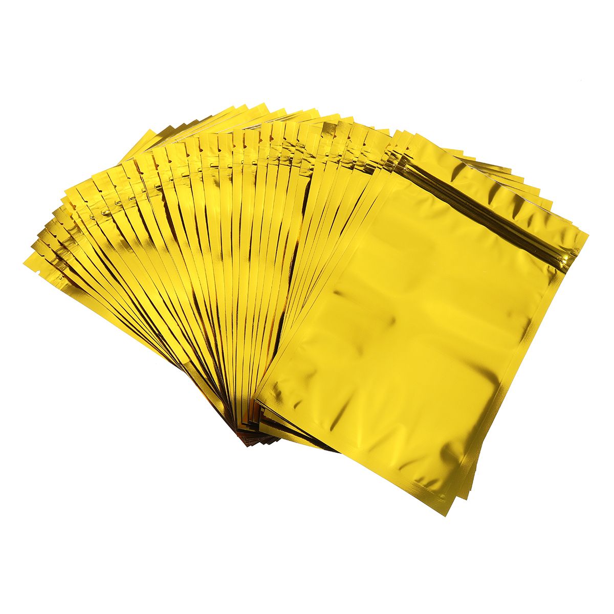 100pcs-Gold-Aluminum-Foil-Stand-Up-Bags-Zip-Lock-Mylar-Pouches-12times20cm-1057218