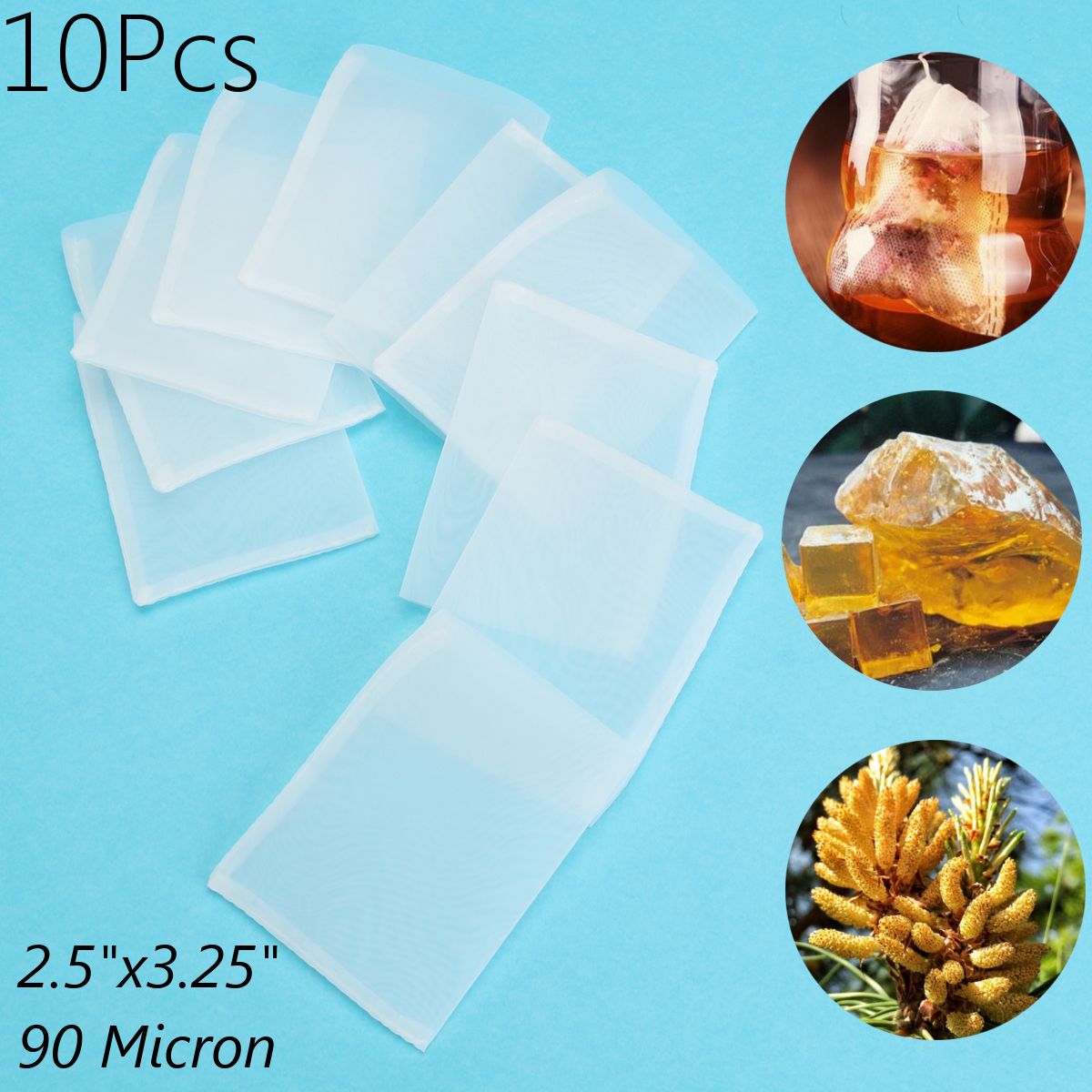 10Pcs-25x325-inch-90-Micron-Rosin-Nylon-Screen-Bags-Heat-Press-Rosin-Filter-Bags-1262332