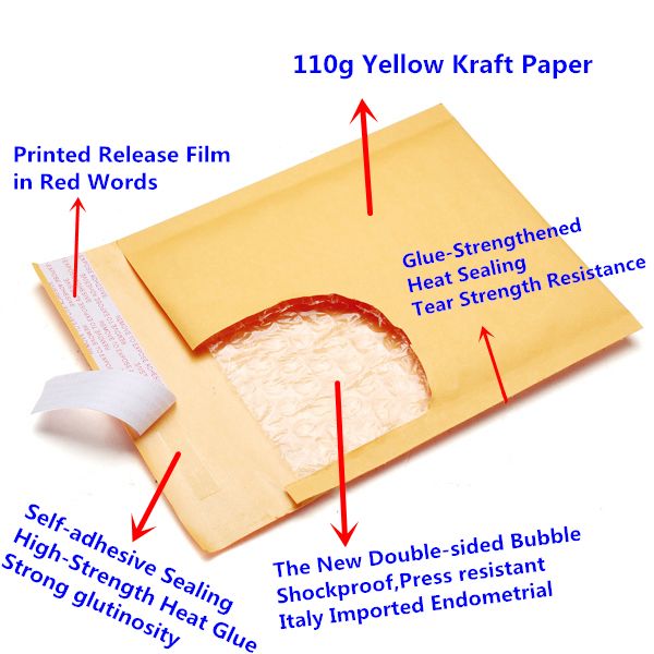 10pcs-230280mm40mm-Bubble-Envelope-Yellow-Color-Kraft-Paper-Bag-Mailers-Envelope-978852