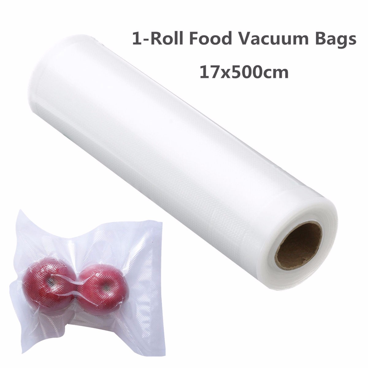 17x500cm-Transparent-PE-Bags-Seal-Food-Storage-Vacuum-Package-Bag-1089995