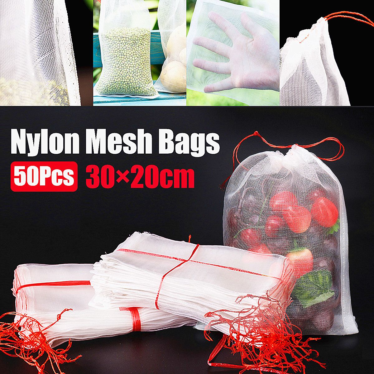 50Pcs-30times20cm-Garden-Plant-Fruit-Protect-Drawstring-Net-Mesh-Bag-Anti-Insect-Bird-1371355