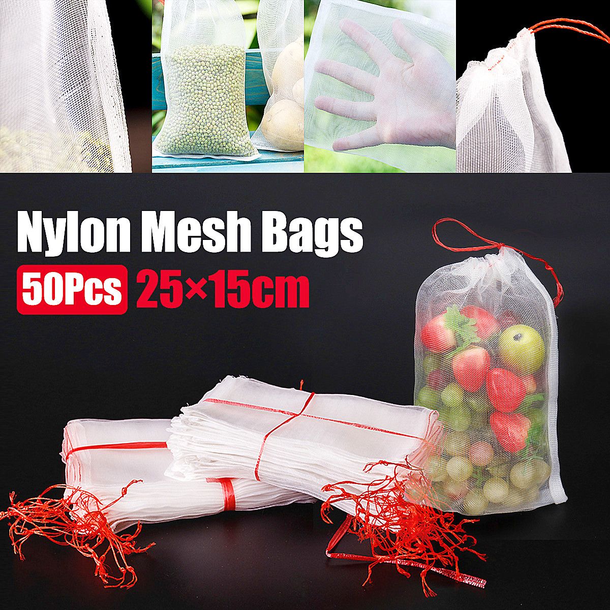 50Pcs-Agriculture-Garden-Drawstring-Mesh-Net-Bag-Fruit-Vegetable-Plant-Protect-Anti-Insect-Bird-1354622