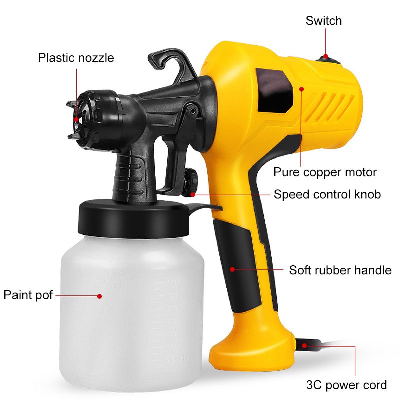 400W-800ml-25mm-High-Voltage-Electric-Paint-Spray-Guns-Portable-Detachable-Paint-Tool-1756854