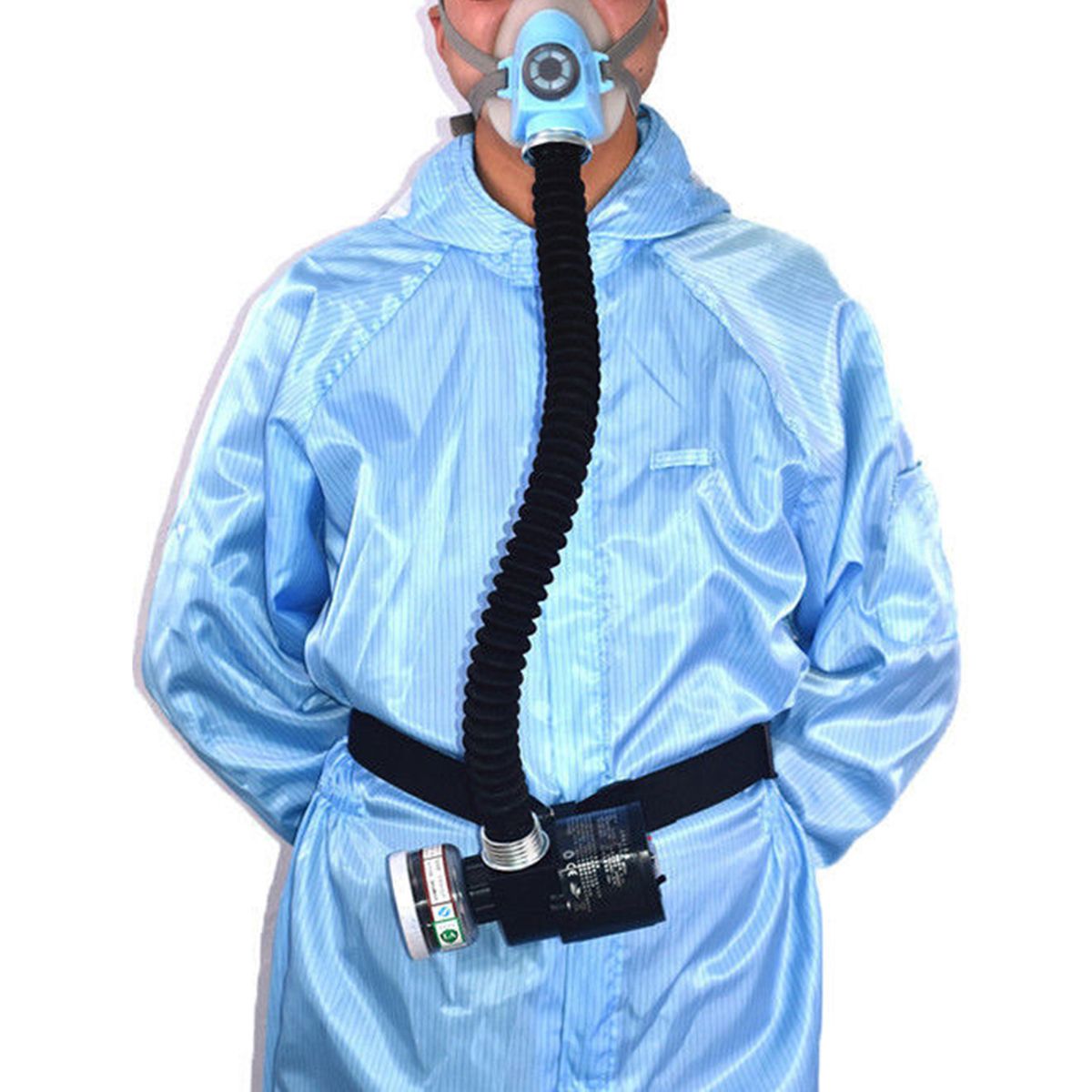 Electric-Constant-Flow-Supplied-Air-Fed-Face-Gas-Mask-Spray-Painting-Tool-Respirator-System-1326069