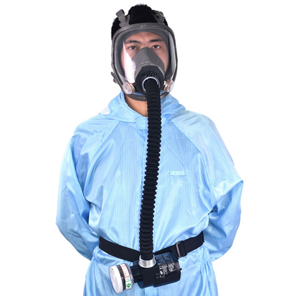 Electric-Constant-Flow-Supplied-Air-Fed-Full-Face-Gas-Mask-Spray-Painting-Tool-Respirator-System-1326170