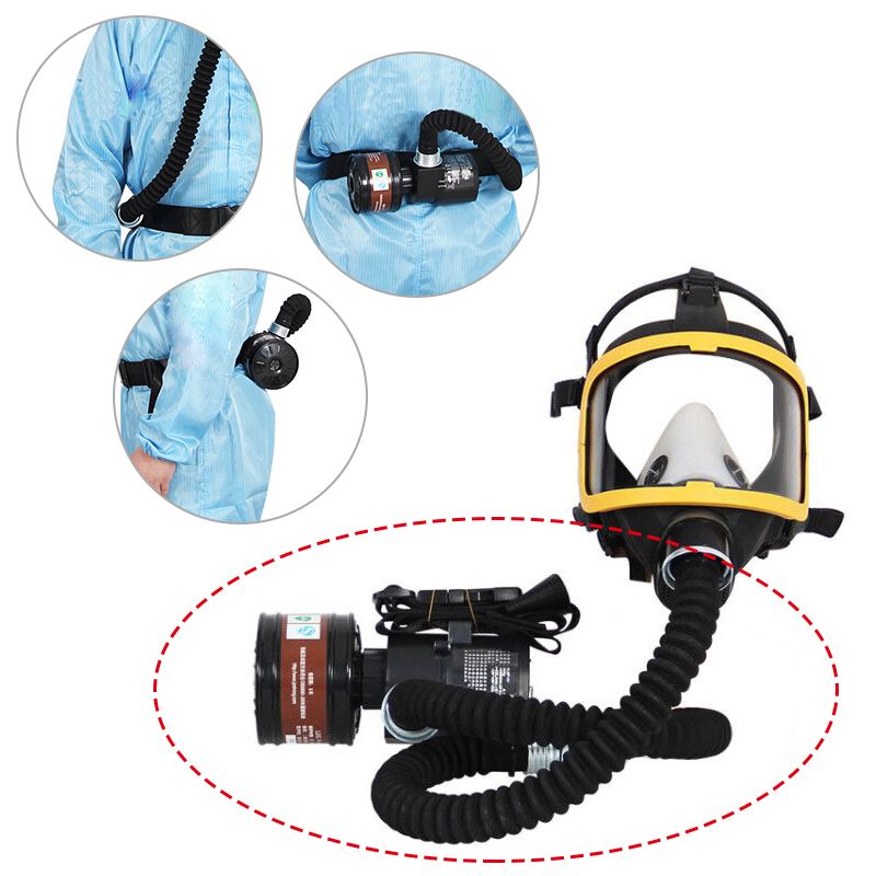 Electric-Flow-Supplied-Air-Fed-Pump-Set-Air-Pump--Canister-Filter--Charger-for-Full-Face-Mask-1403165