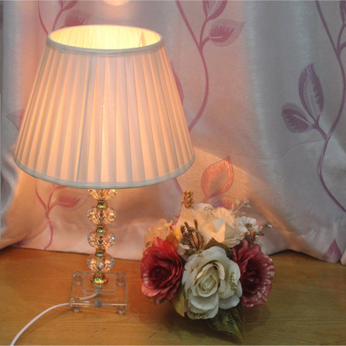 222630354045CM-Diameter-Fabric-Champagne-Light-Lampshade-Home-Table-Lamp-Fixture-Cover-Decor-1299584
