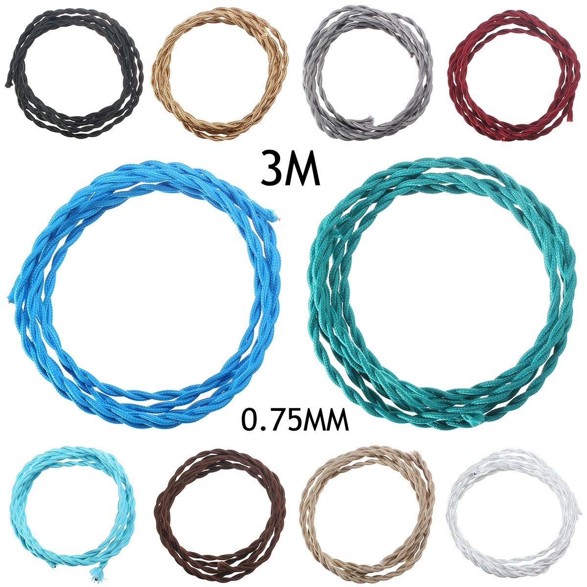 3M-Vintage-2-Core-Twist-Braided-Fabric-Cable-Wire-Electric-Lighting-Cord-1068748