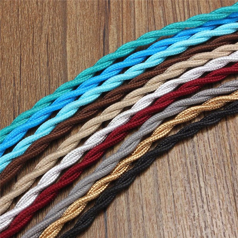 5M-Vintage-2-Core-Twist-Braided-Fabric-Cable-Wire-Electric-Lighting-Cord-1068747