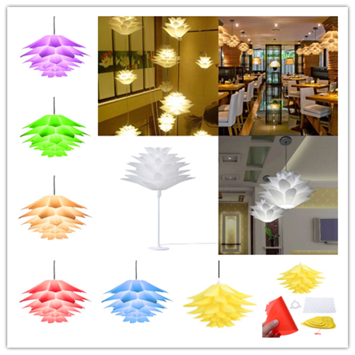 7-Colors-DIY-Lotus-Chandelier-Shape-Ceiling-Pendant-Light-Lampshade-Home-Decor-1720633