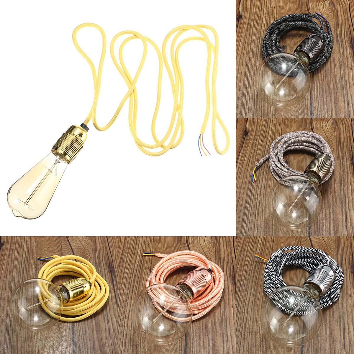 E27-2M-Premium-Fabric-Flexible-Cable-Pendant-Lamp-Light-Bulb-Holder-1069293
