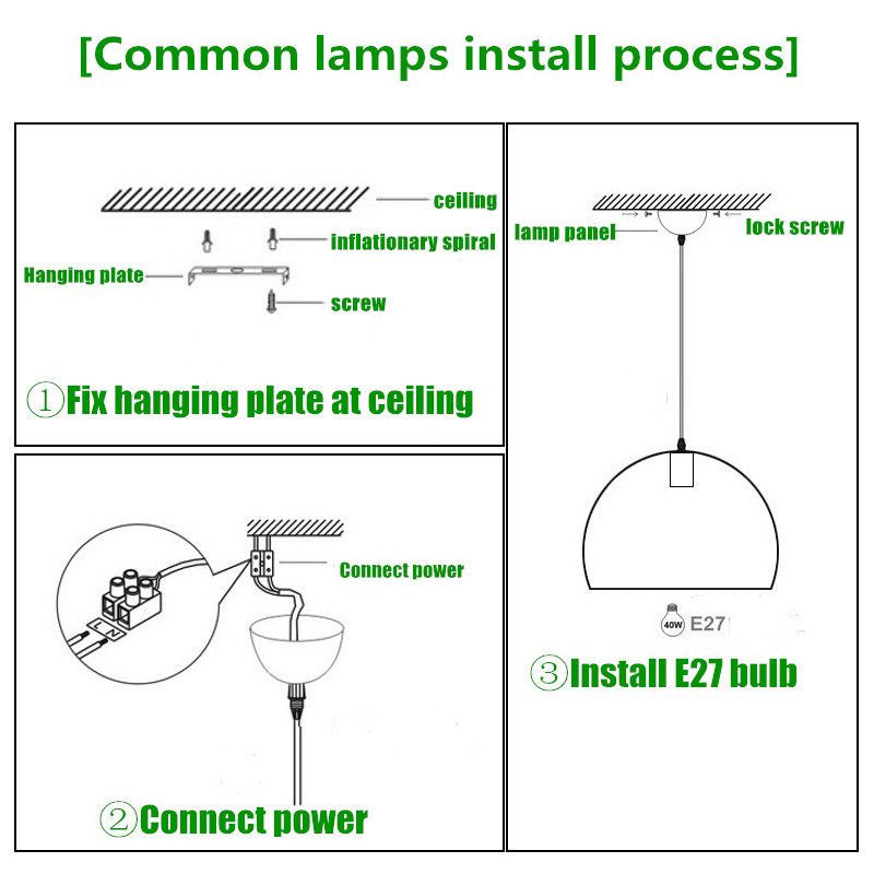 E27-Single-Head-Home-Ceiling-Pendant-Lamp-Light-Bulb-Holder-Socket-Hanging-Fixture-12m-1124724