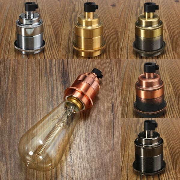 E27E26-Base-Vintage-Edison-Thread-Lamp-Bulb-Pendant-Light-Holder-Socket-Fixture-1074309