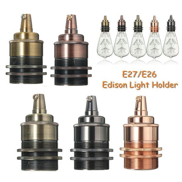 E27E26-Copper-Retro-Edison-Light-Lamp-Bulb-Holder-Socket-Shade-Rings-Cord-Grip-1058166