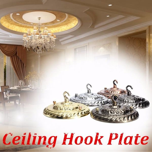 Vintage-Ceiling-Rose-Cap-Hook-Plate-Holder-Edison-Light-Fitting-Chandelier-Lamp-1058170