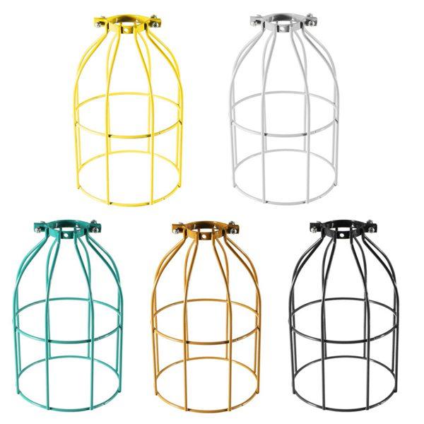 Vintage-Industrial-Steel-Light-Bulb-Guard-Clamp-On-Metal-Pendant-Light-Lamp-Cage-993185