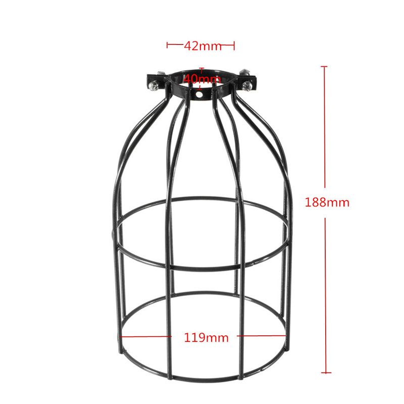 Vintage-Industrial-Steel-Light-Bulb-Guard-Clamp-On-Metal-Pendant-Light-Lamp-Cage-993185