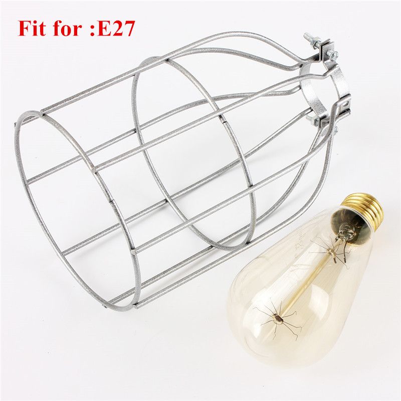 Vintage-Industrial-Steel-Light-Bulb-Guard-Clamp-On-Metal-Pendant-Light-Lamp-Cage-993185