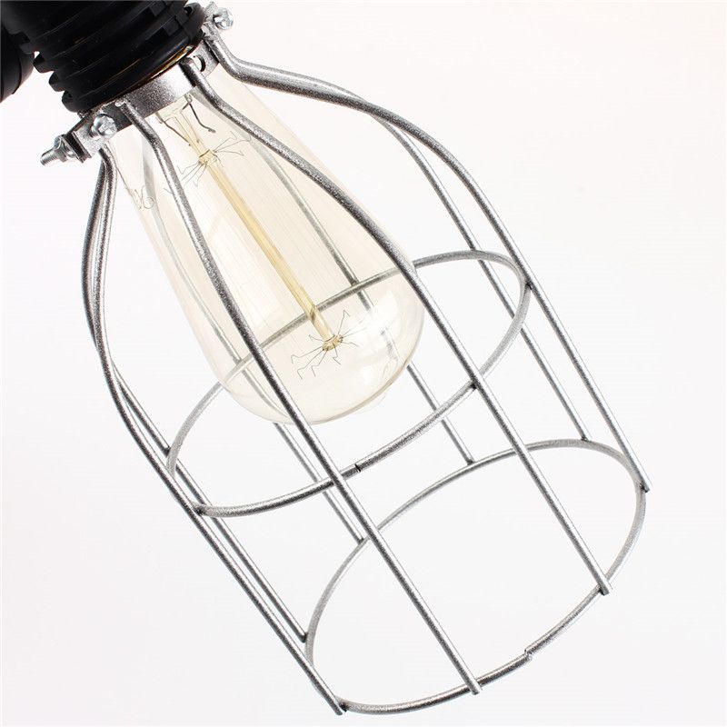 Vintage-Industrial-Steel-Light-Bulb-Guard-Clamp-On-Metal-Pendant-Light-Lamp-Cage-993185