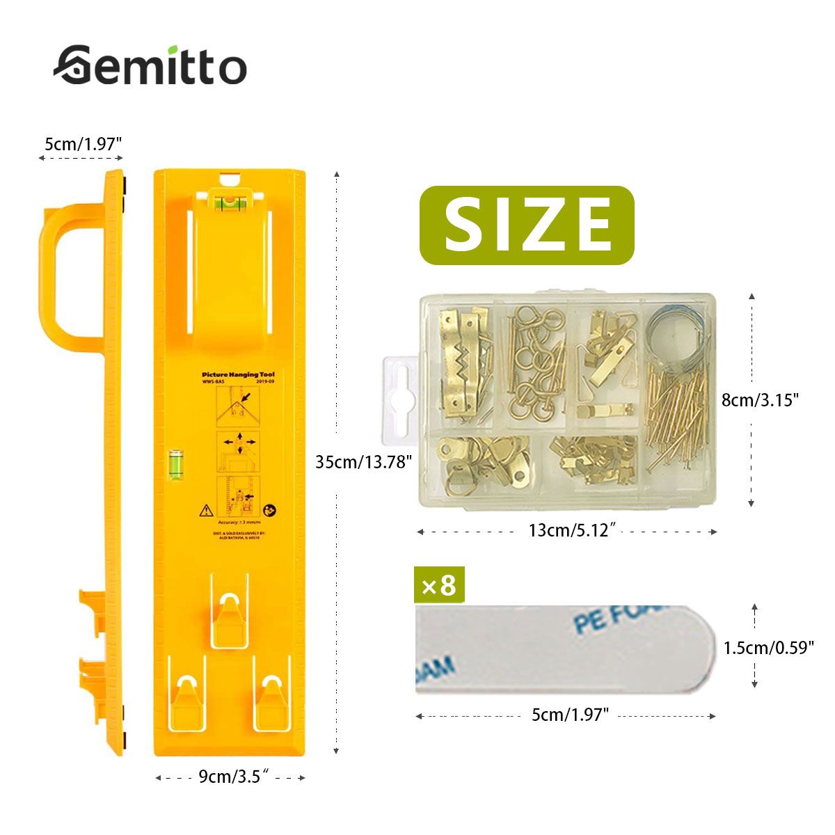 GEMITTO-100Pcs-Picture-Hanging-Tool-Kit-Picture-Level-Position-Tool-Picture-Hangers-Ruler-Frame-Hang-1748940