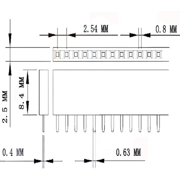 1pc-40P-40-Pin-254mm-Female-Header-Jumper-Connectors-Socket-For-DIY-917519