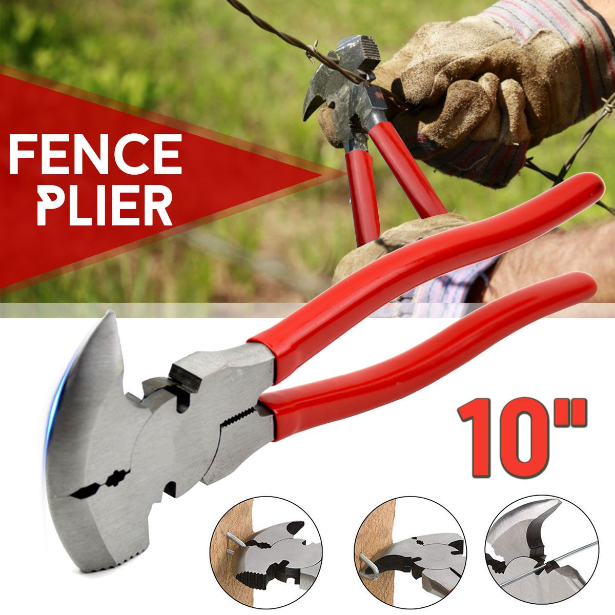 10inch-Fence-Pliers-Parallel-Jaws-Soft-Grip-Wire-Cutter-Fencing-Hammer-Tool-1575366