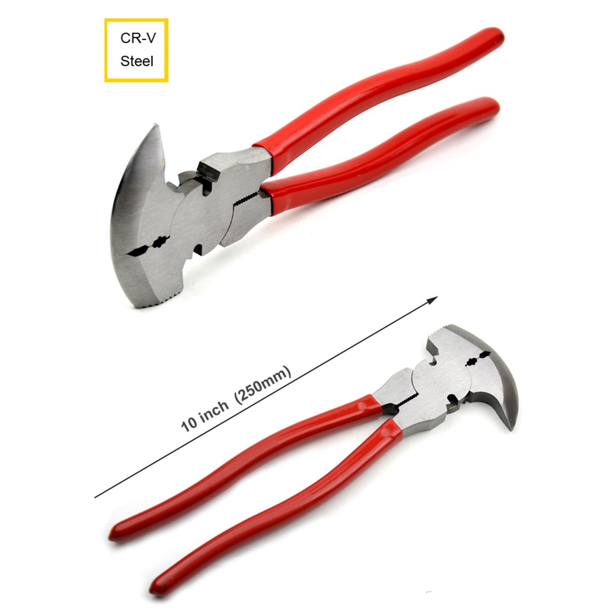 10inch-Fence-Pliers-Parallel-Jaws-Soft-Grip-Wire-Cutter-Fencing-Hammer-Tool-1575366