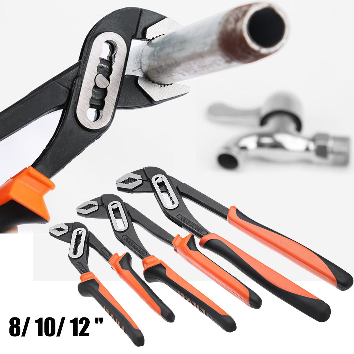 81012inch-Alligator-Pliers-7-Files-Multifunction-Non-slip-Grips-Water-Pump-Repair-Tool-1388833