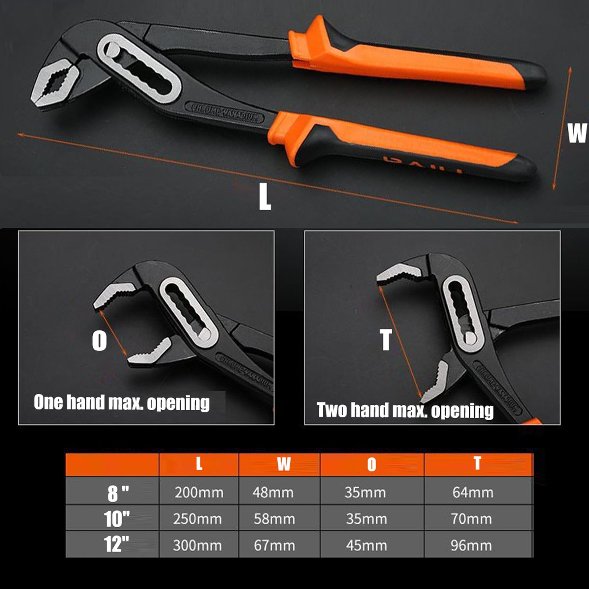 81012inch-Alligator-Pliers-7-Files-Multifunction-Non-slip-Grips-Water-Pump-Repair-Tool-1388833