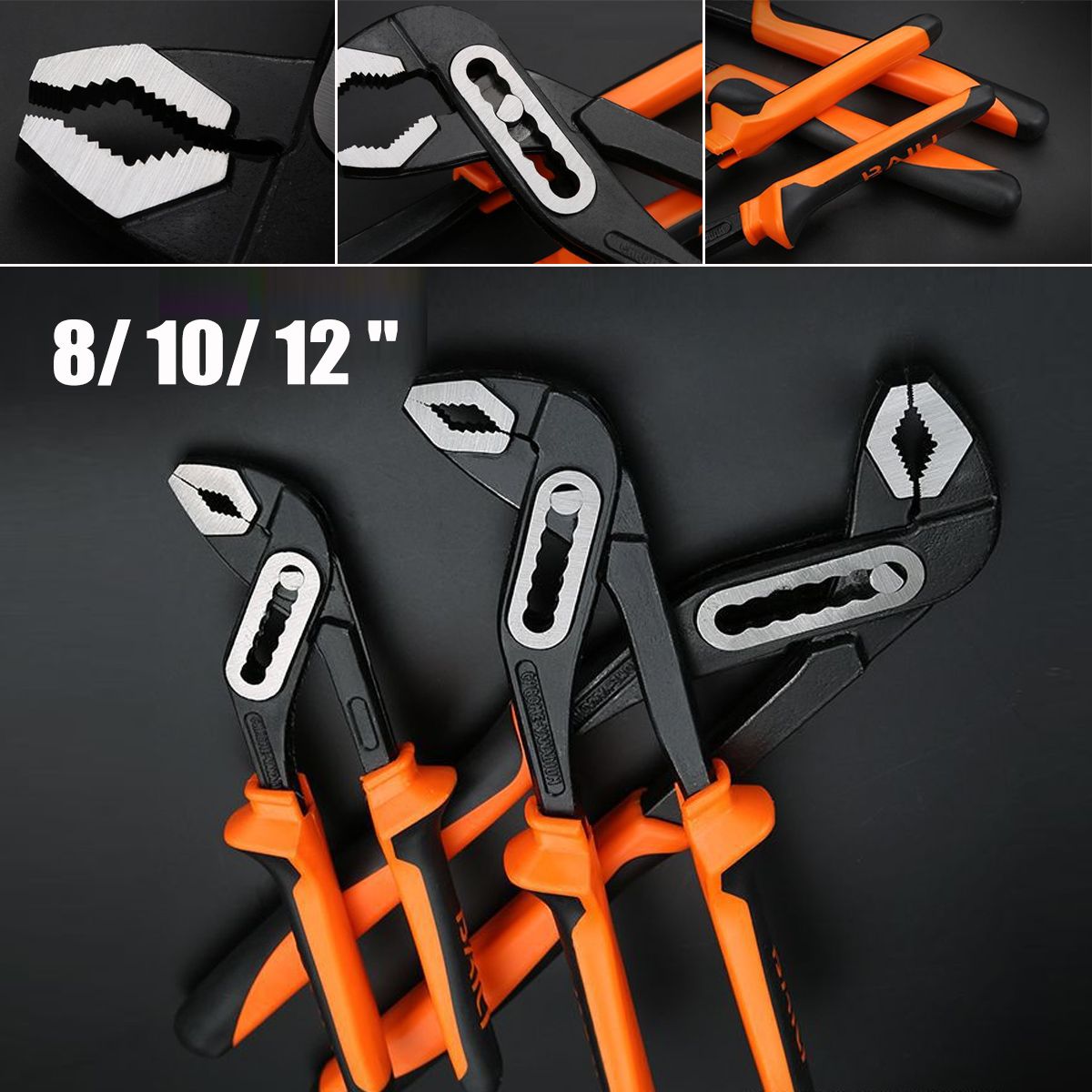 81012inch-Alligator-Pliers-7-Files-Multifunction-Non-slip-Grips-Water-Pump-Repair-Tool-1388833