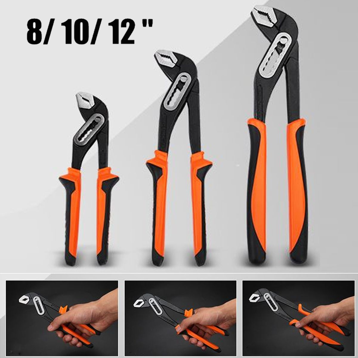 81012inch-Alligator-Pliers-7-Files-Multifunction-Non-slip-Grips-Water-Pump-Repair-Tool-1388833