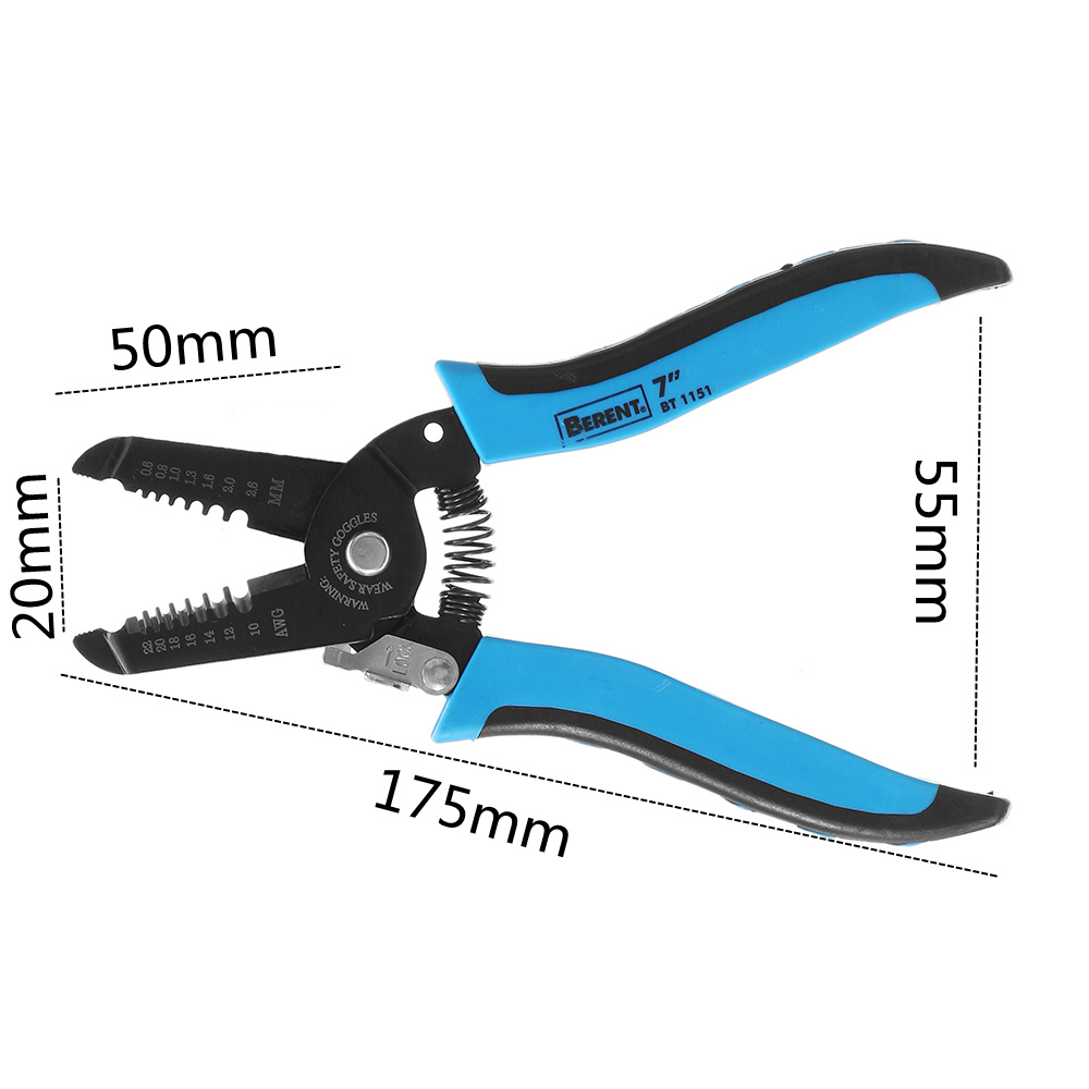 BERENTreg-BT1151-Wire-Stripper-Plier-10-22AWG-06-26mm-Copper-Cable-Hardened-Steel-Plier-1298320