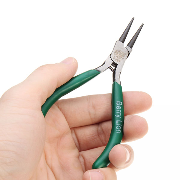 BERRYLION-5Inch-125mm-Round-Nose-Pliers-Wire-Stripper-Forceps-Crimping-Tool-Durable-Multifunctional--1232497