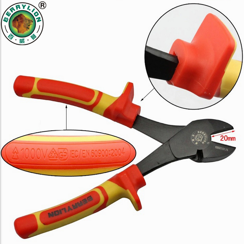 BERRYLION-7Inch-175mm-Insulated-Big-Head-Pliers-1000V-Multitools-For-Cutting-Stripping-Wire-Crimping-1229018