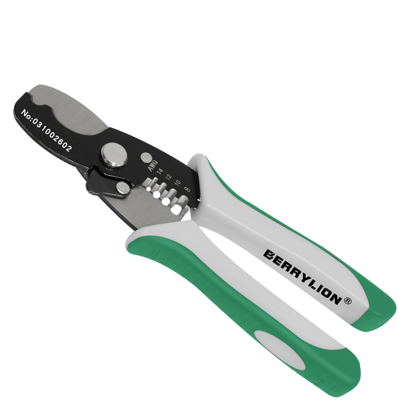 BERRYLION-8Inch-200mm-Wire-Stripper-Cable-Cutting-Stripping-Pliers-Multifunction-Electrician-Hand-To-1229022