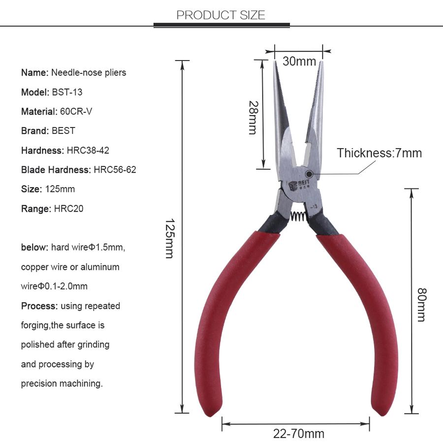 BEST-Durable-BST-13-Round-Flat-Needle-Carbon-Steel-Long-Nose-Wire-Pliers-Beading-Jewelry-Making-Tool-1358237