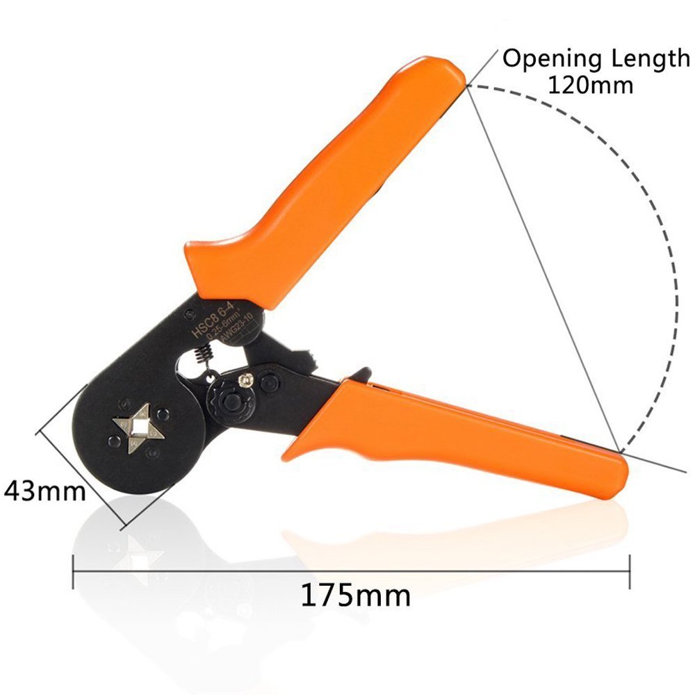 DANIU-23AWG-to-10AWG-Self-Adjusting-Ratcheting-Ferrule-Crimper-Plier-Tool-with-800pcs-Connector-Term-1315299