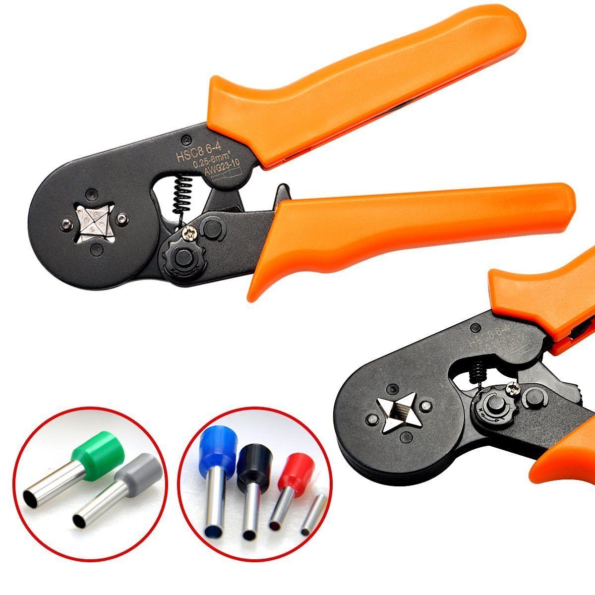 DANIU-23AWG-to-10AWG-Self-Adjusting-Ratcheting-Ferrule-Crimper-Plier-Tool-with-800pcs-Connector-Term-1315299